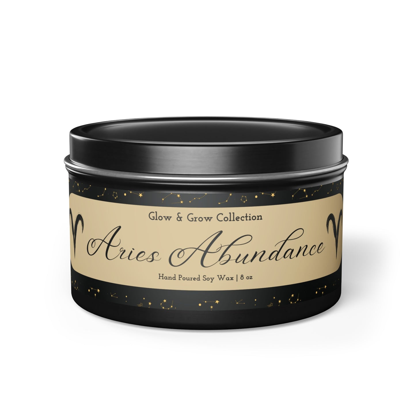 "Aries Abundance" Tin Candle