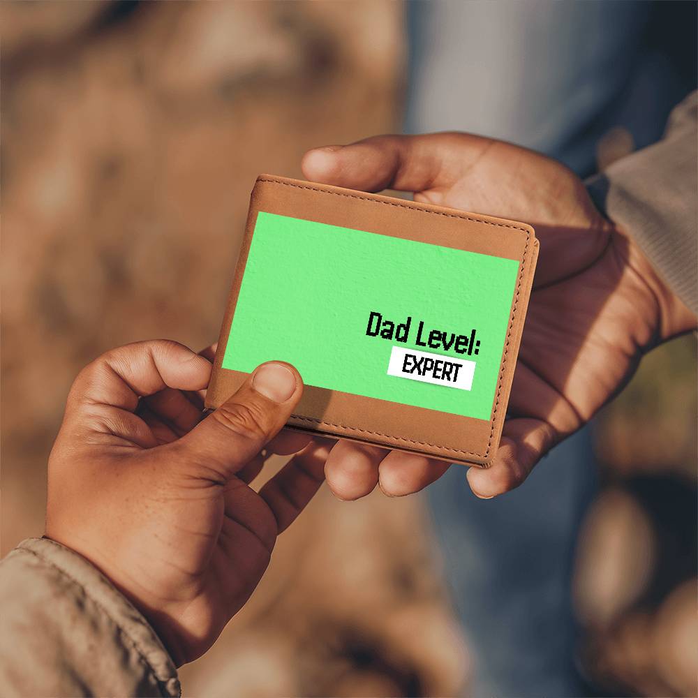 "Dad Level: Expert" Leather Wallet