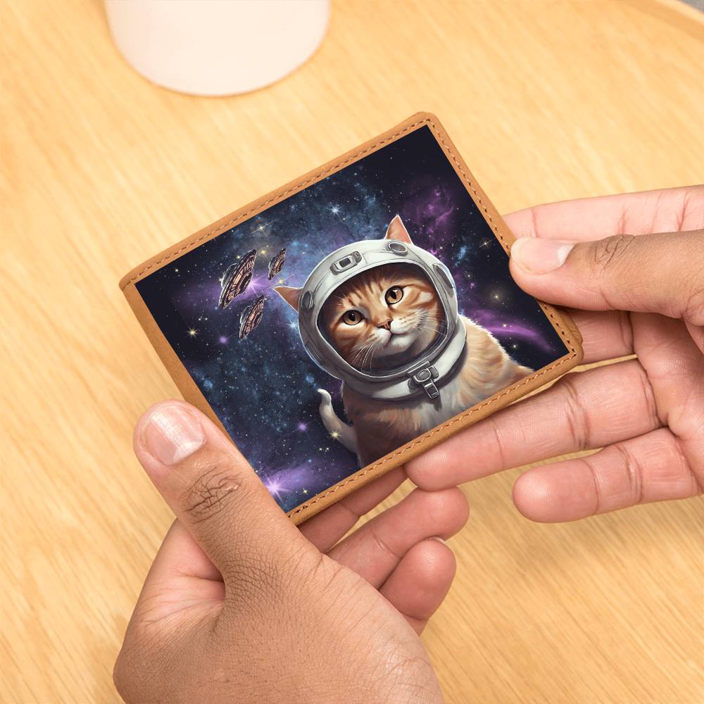 "Purrfectly Cosmic" Leather Wallet