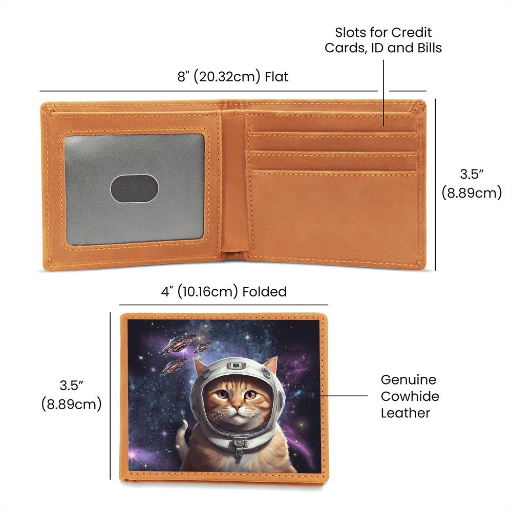 "Purrfectly Cosmic" Leather Wallet