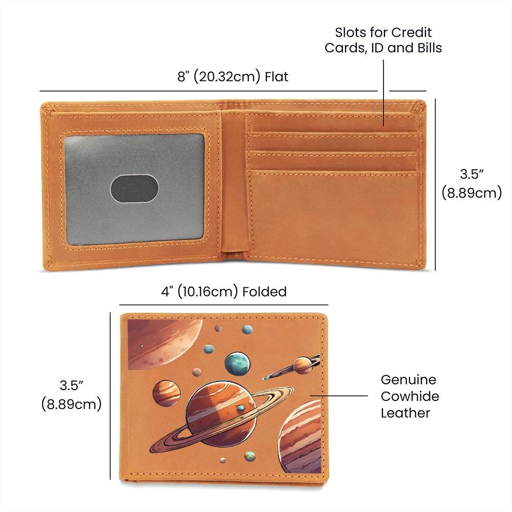 "Space Out" Leather Wallet