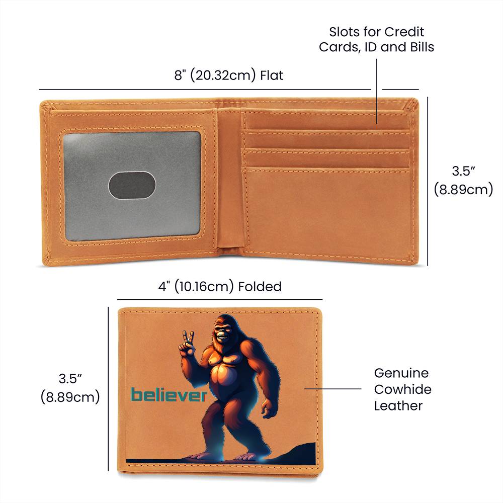 "Bigfoot Believer" Leather Wallet