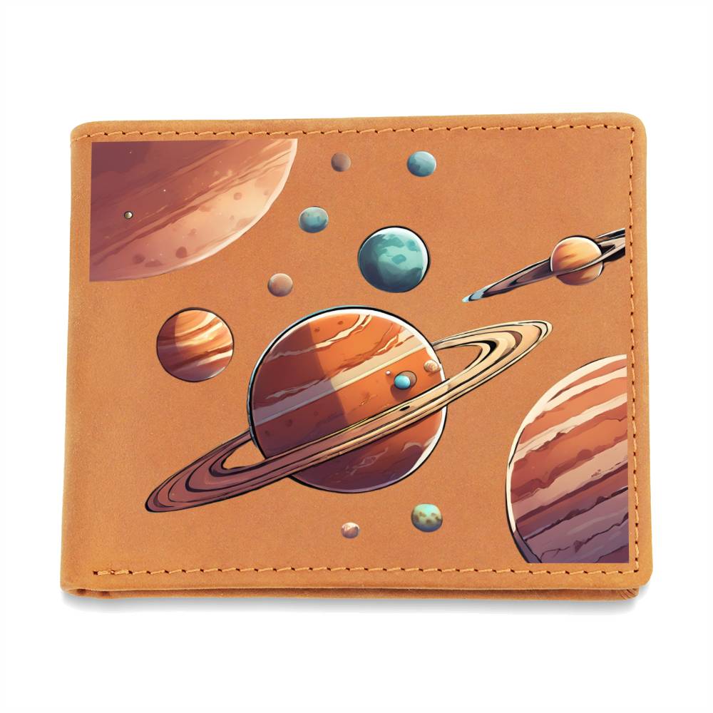 "Space Out" Leather Wallet
