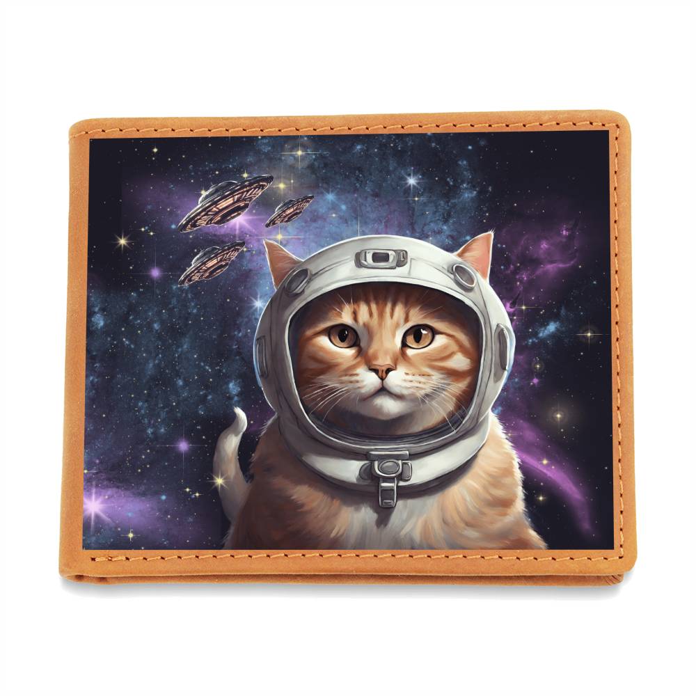 "Purrfectly Cosmic" Leather Wallet