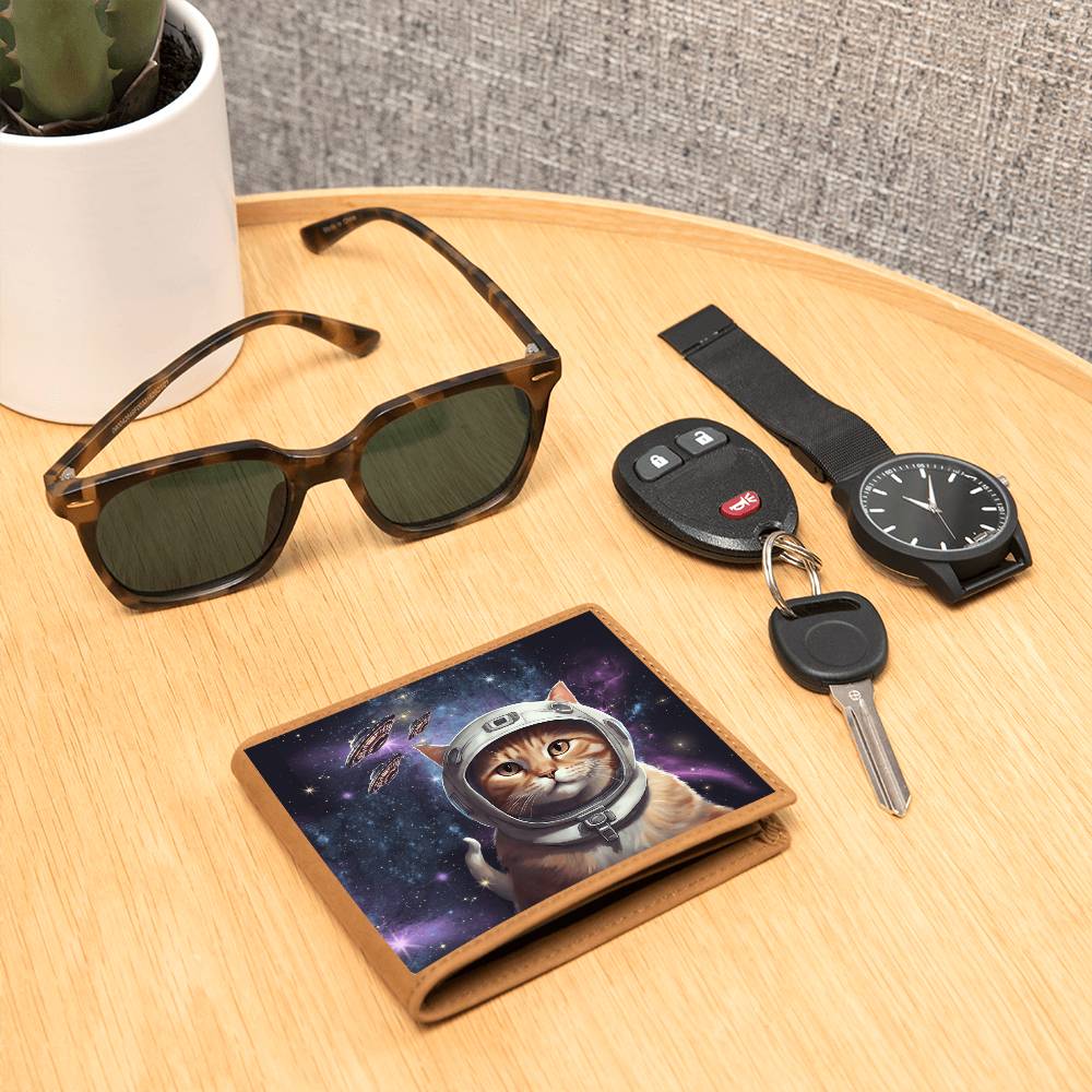 "Purrfectly Cosmic" Leather Wallet