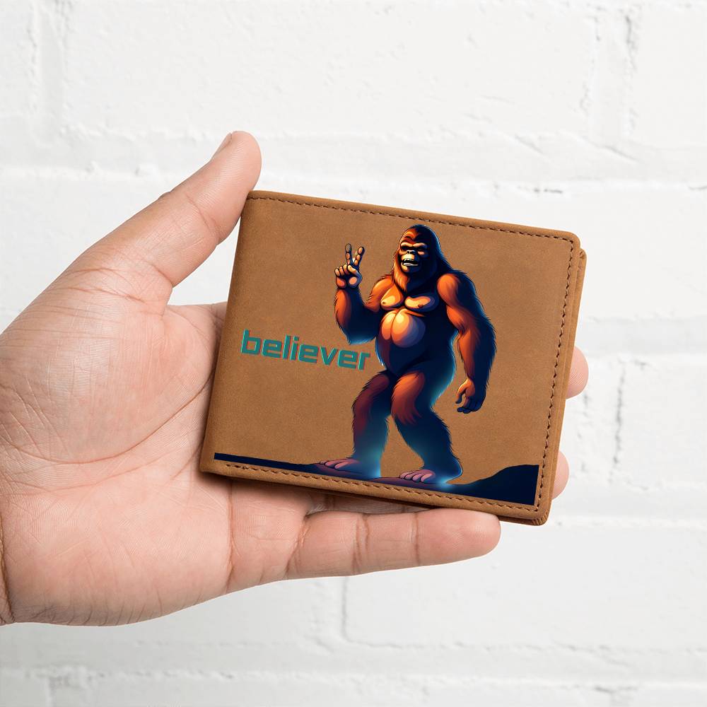 "Bigfoot Believer" Leather Wallet