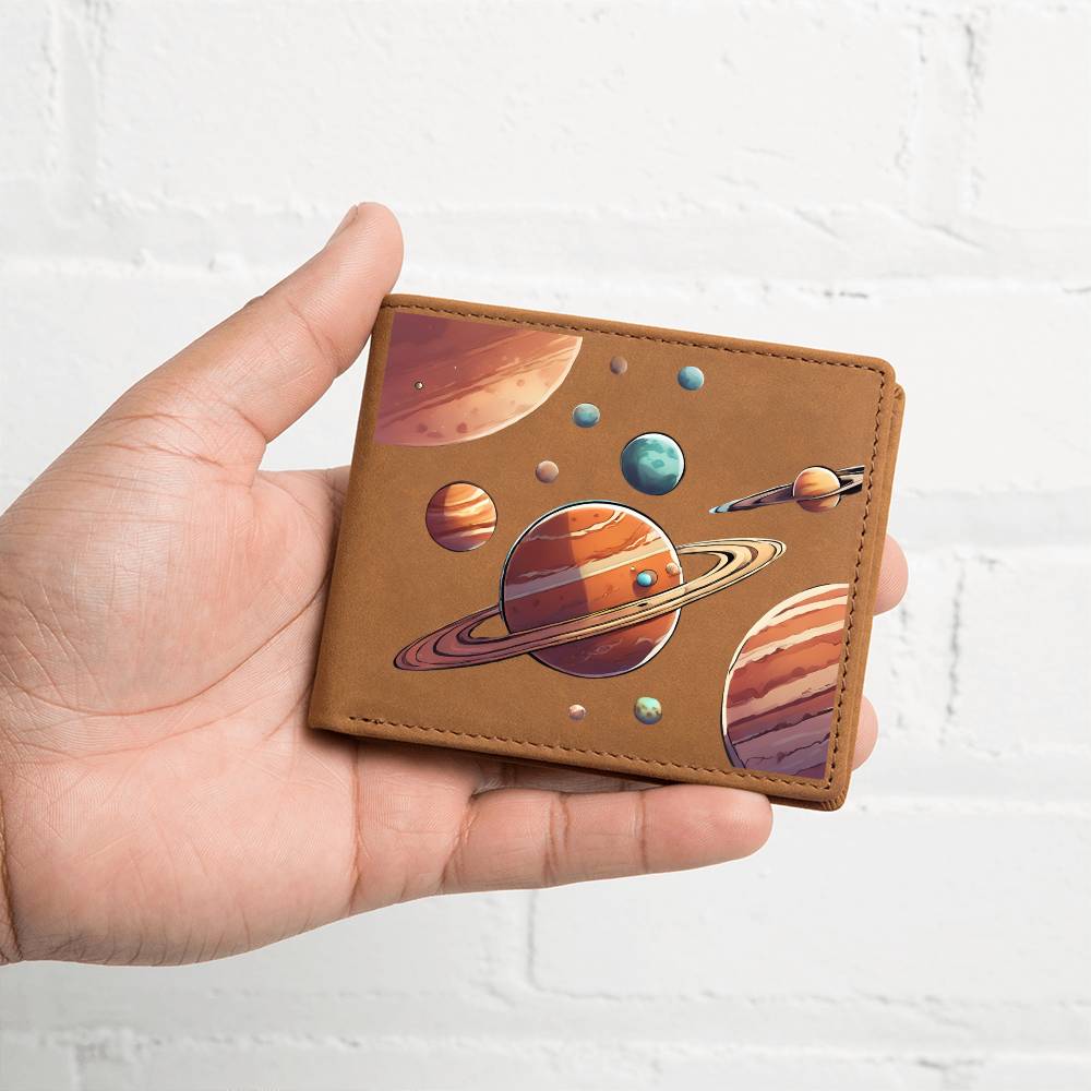 "Space Out" Leather Wallet