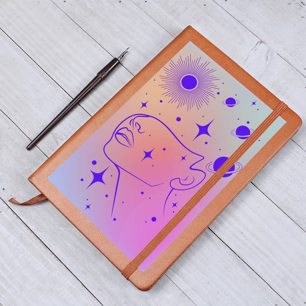 "Cosmic Elegance" Vegan Leather Journal