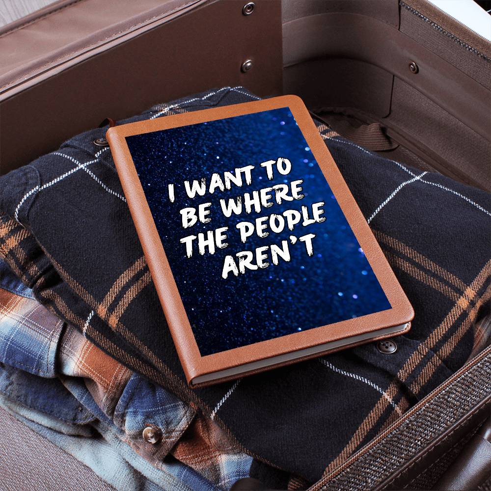 "Where The People Aren't" Vegan Leather Journal