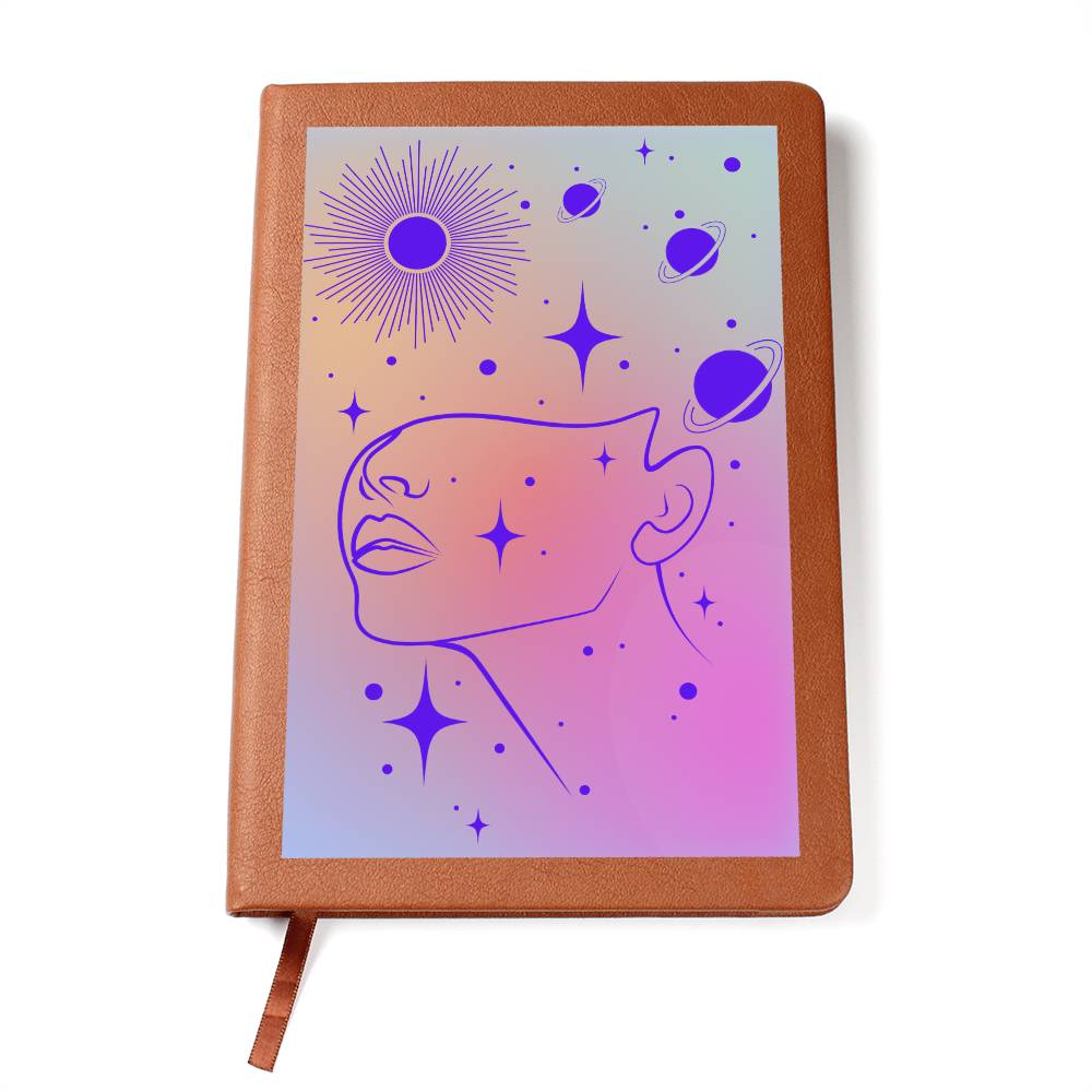 "Cosmic Elegance" Vegan Leather Journal