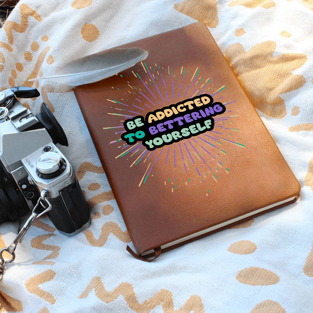"Addicted" Vegan Leather Journal