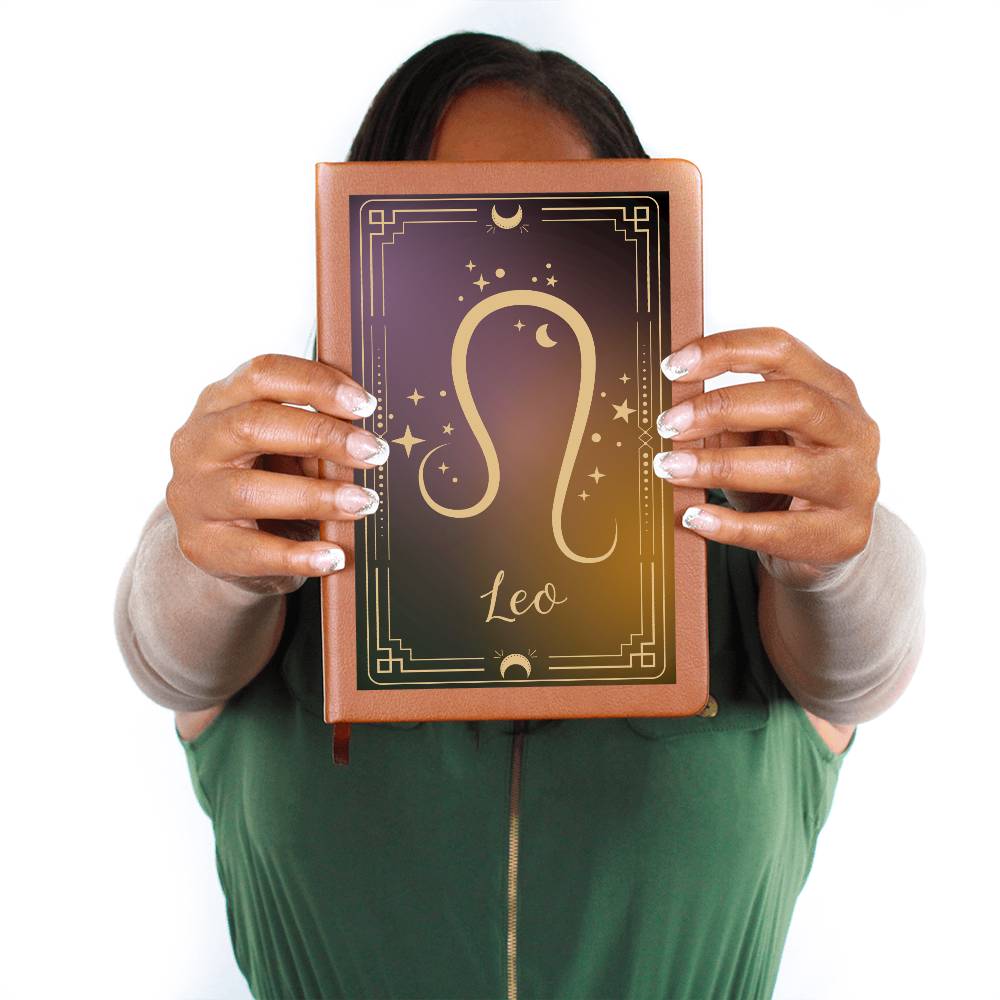 "Written In The Stars" Leo Leather Journal