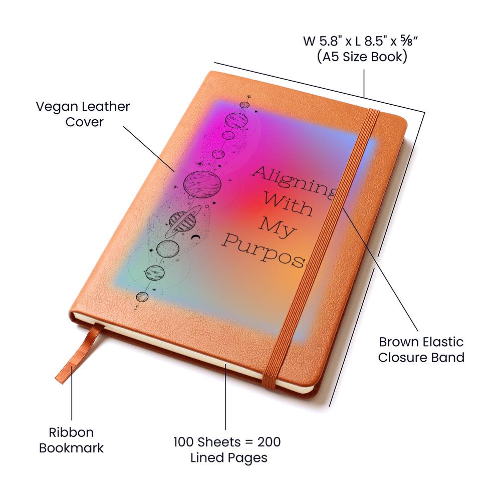 "Aligning With My Purpose" Vegan Leather Journal