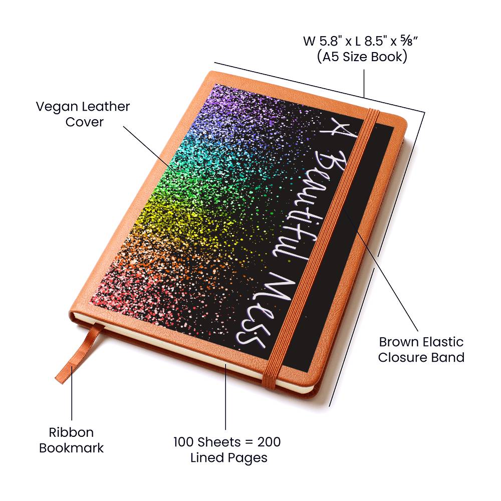 "A Beautiful Mess" Vegan Leather Journal