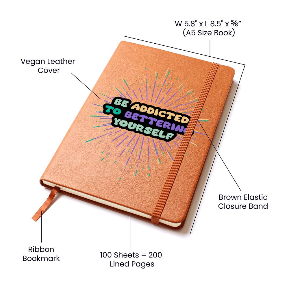 "Addicted" Vegan Leather Journal