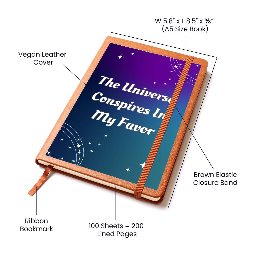 "The Universe Conspires" Vegan Leather Journal