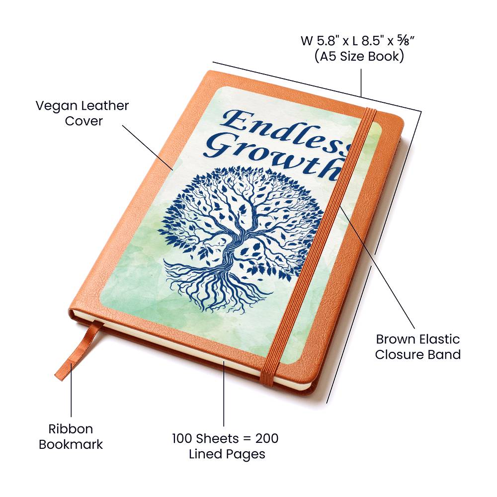 "Endless Growth" Vegan Leather Journal