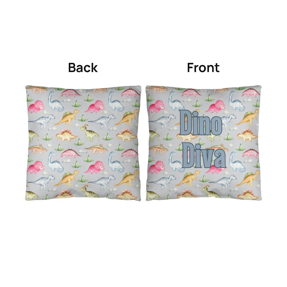 "Dino Diva" Pillow