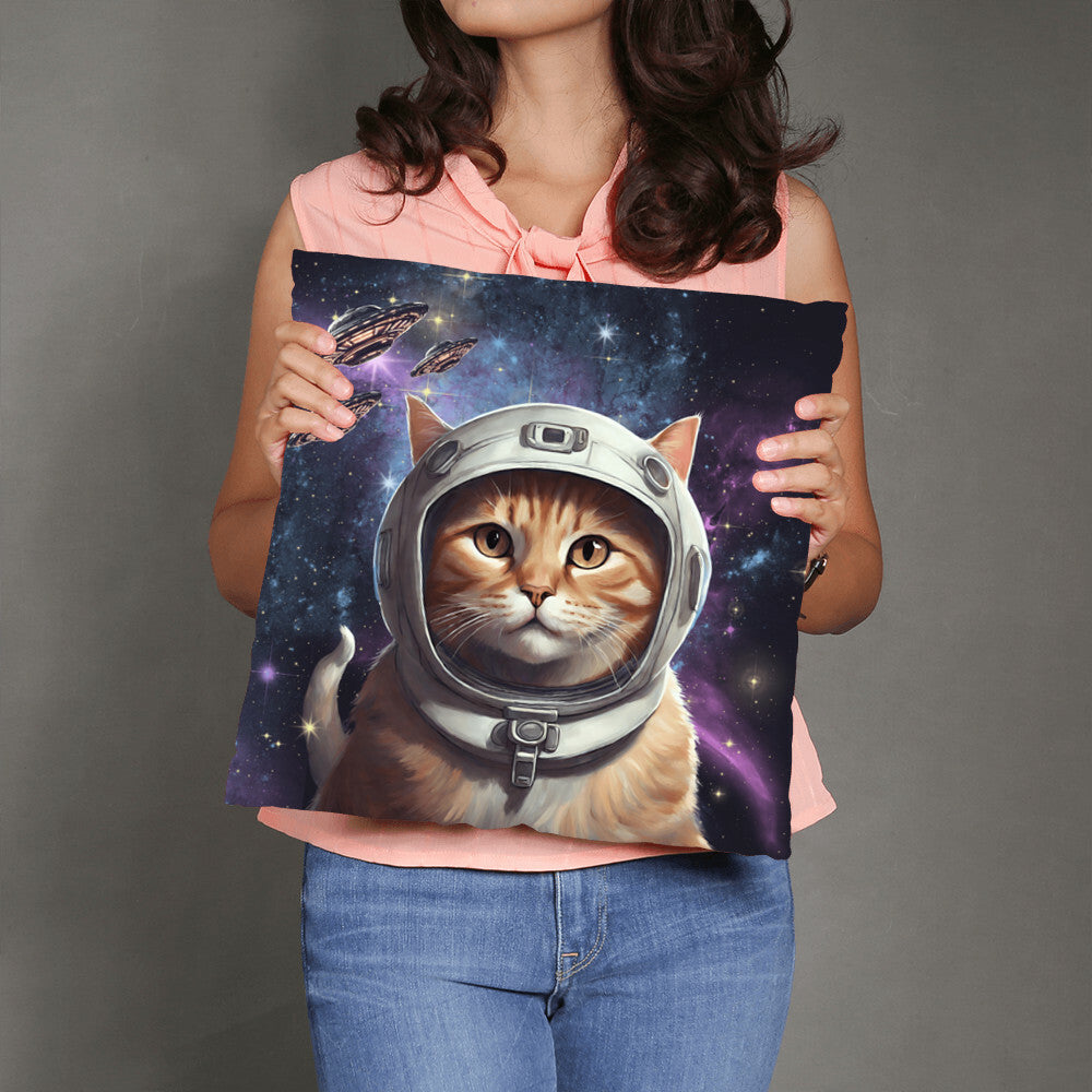 "Purrfectly Cosmic" Pillow