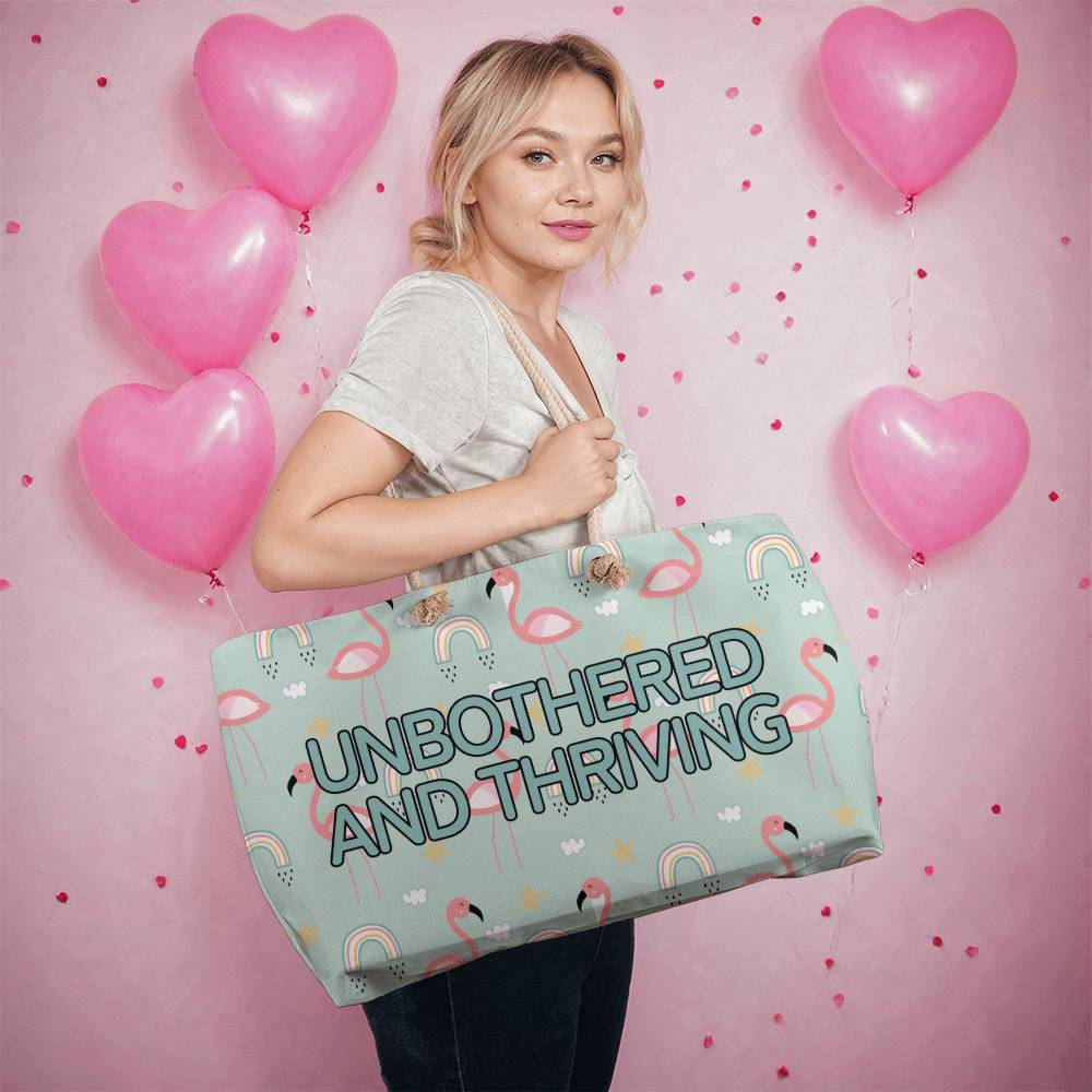 "Unbothered" Weekender Tote