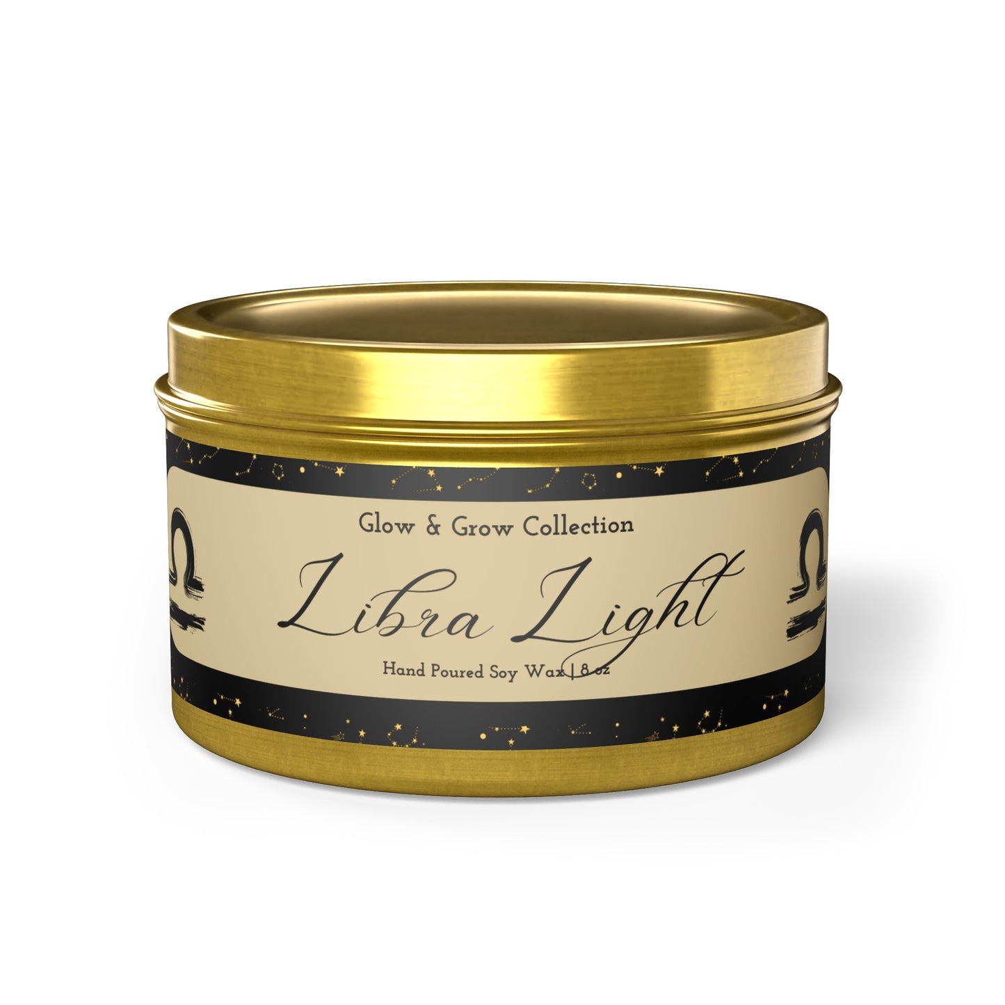 "Libra Light" Tin Candle