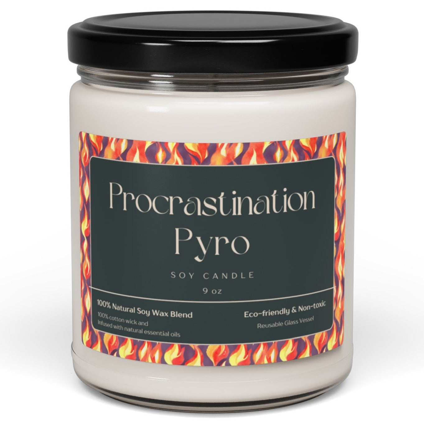 "Procrastination Pyro" Soy Candle