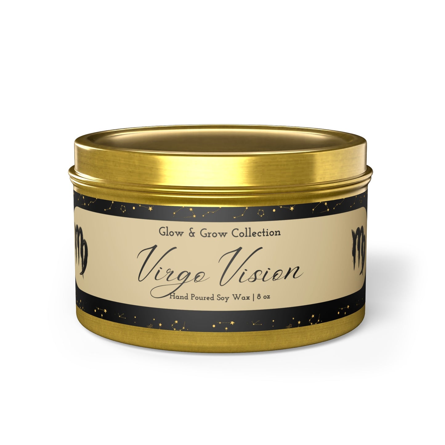 "Virgo Vision" Tin Candle