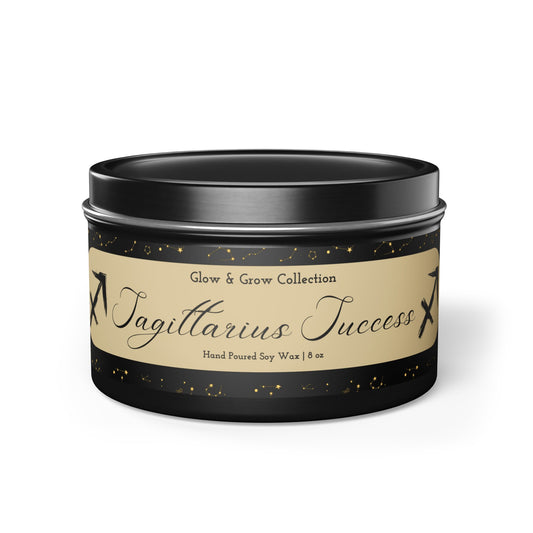 "Sagittarius Success" Tin Candle