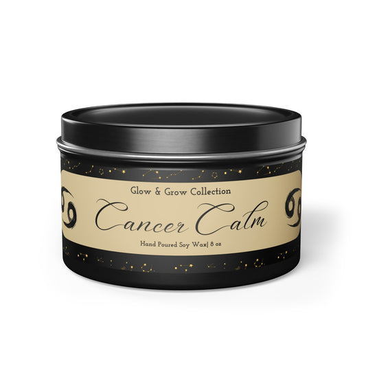 "Cancer Calm" Tin Candle