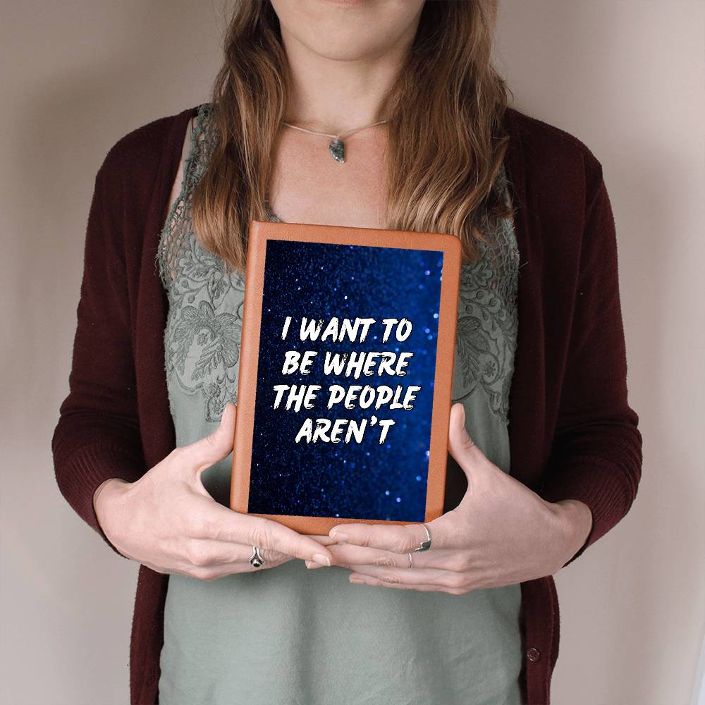 "Where The People Aren't" Vegan Leather Journal