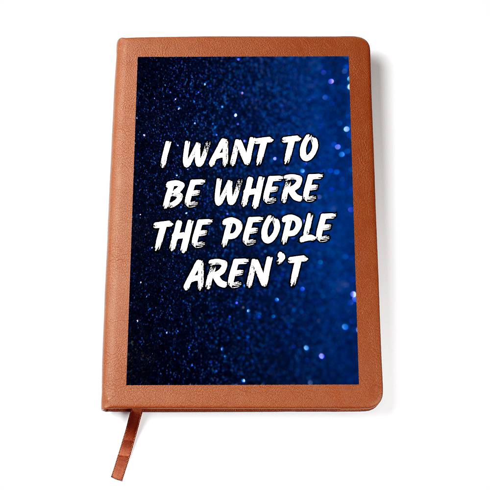 "Where The People Aren't" Vegan Leather Journal