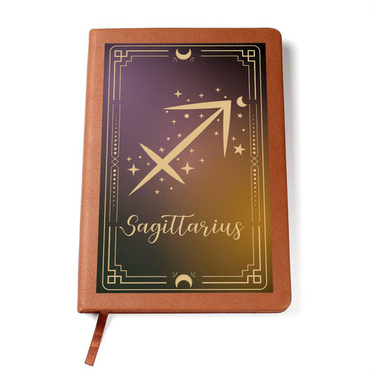 "Written In The Stars" Sagittarius  Leather Journal