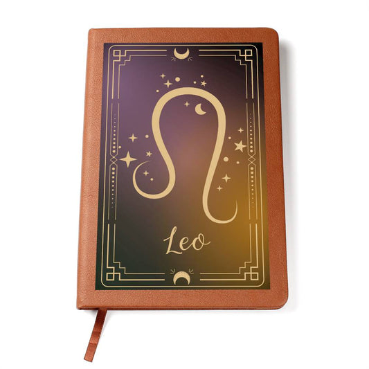 "Written In The Stars" Leo Leather Journal