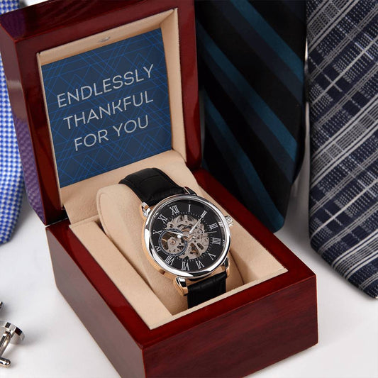 "Endlessly Thankful" Openwork Watch