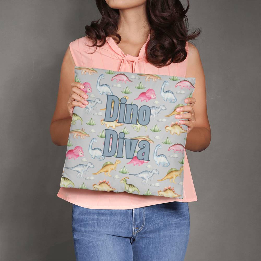 "Dino Diva" Pillow