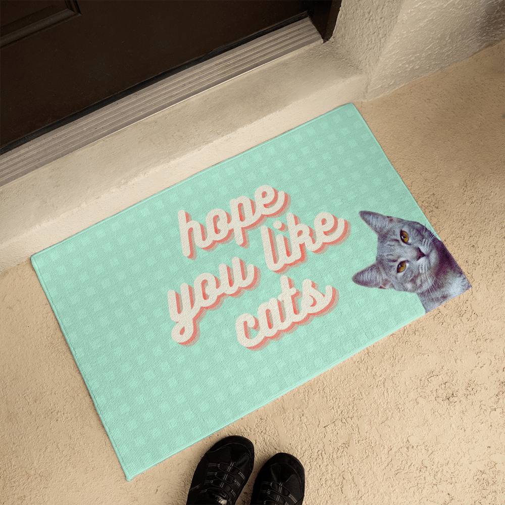 Hope You Like Cats Welcome Mat